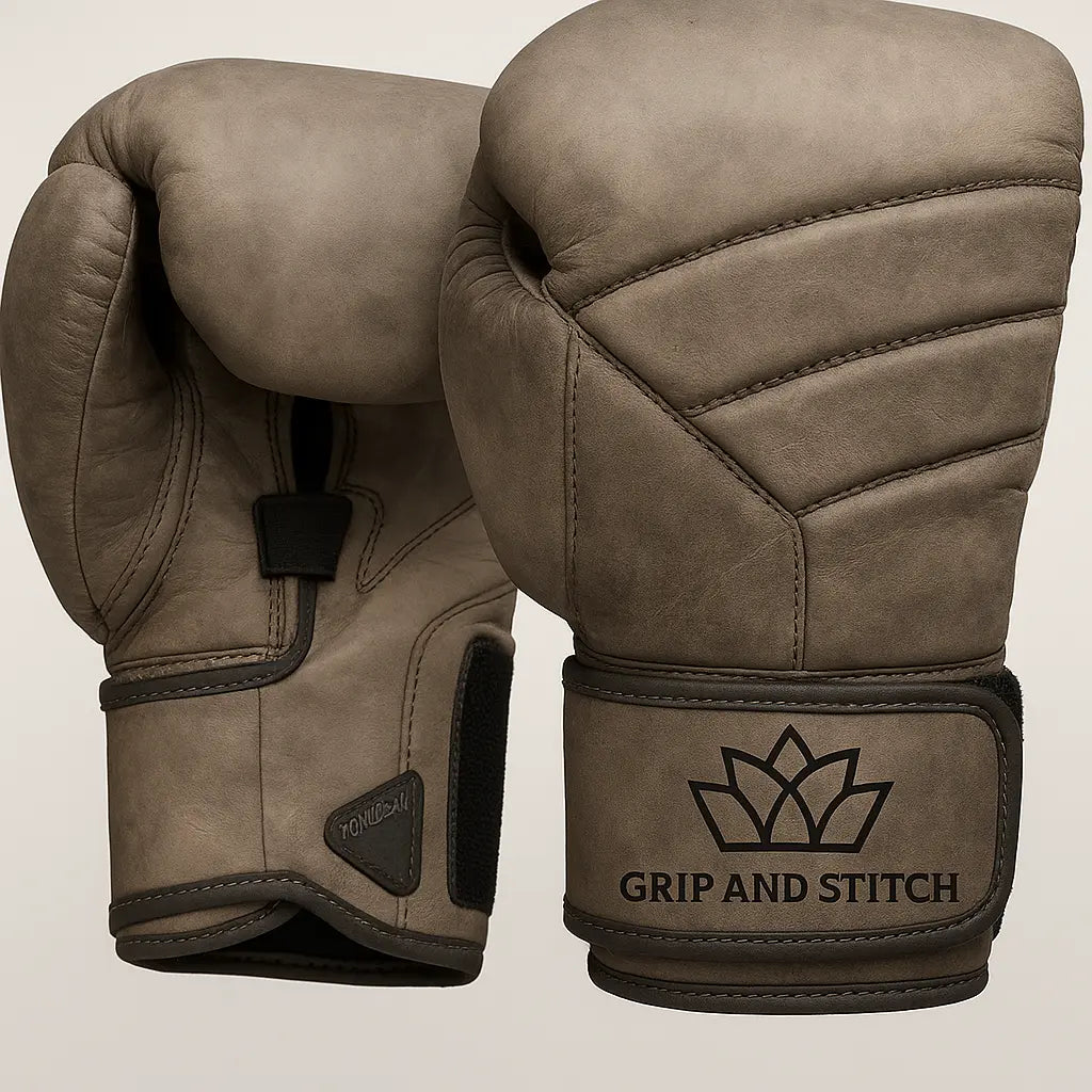 Antique Leather Boxing Gloves – Premium Coffee Edition - GRIP AND STITCH