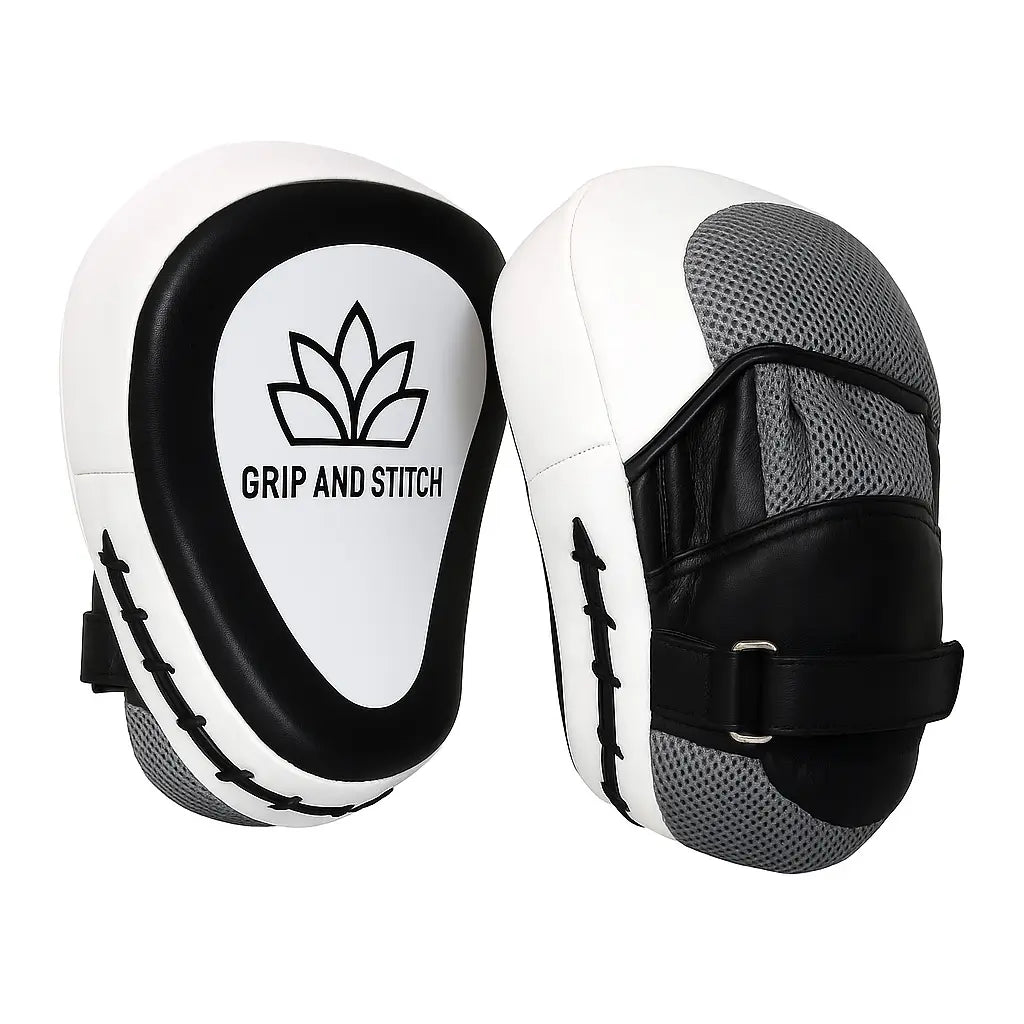 White & Black Focus Pads – Premium Training Gear - GRIP AND STITCH