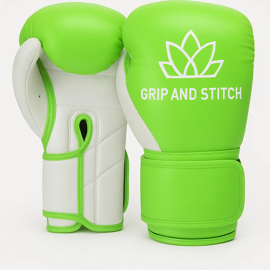 Premium Green Boxing Gloves for Training & Sparring – Pro Punch Mitts for Men & Women - GRIP AND STITCH