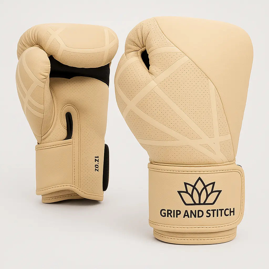 Light Brown Boxing Gloves – Classic Leather Edition - GRIP AND STITCH