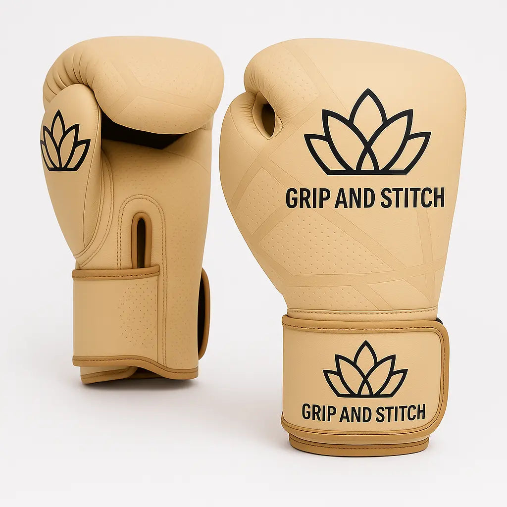 Light Brown Boxing Gloves – Classic Leather Edition - GRIP AND STITCH